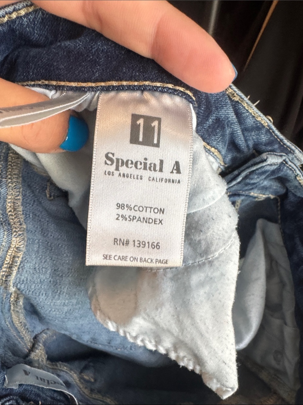 Distressed Mid-Blue Men’s Ripped Jeans - Picture 4 of 4